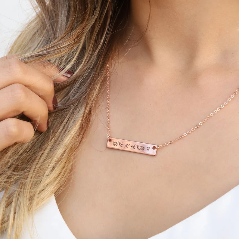 Custom Memorial Signature Necklace Actual Handwriting Necklace