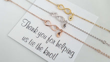Load image into Gallery viewer, Rose Gold Infinity Bracelet, Wedding Jewelry Gift