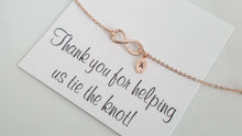 Load image into Gallery viewer, Rose Gold Infinity Bracelet, Wedding Jewelry Gift