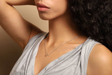 Load image into Gallery viewer, Personalized Initial Heart Necklace, Dainty Heart Necklace