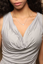 Load image into Gallery viewer, Personalized Initial Heart Necklace, Dainty Heart Necklace