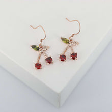 Load image into Gallery viewer, Gold Cherry Earrings