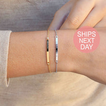 Load image into Gallery viewer, Personalized Bar Bracelet for Women, Friendship Custom Bracelet