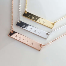 Load image into Gallery viewer, Gold bar necklace