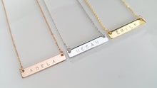 Load image into Gallery viewer, Custom Bar Name Necklace for Women, Personalized Bar Necklace