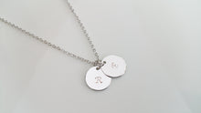 Load image into Gallery viewer, Personalized Coin Initial Necklace, Birthday Gift