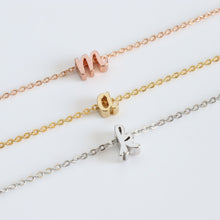 Load image into Gallery viewer, Dainty Initial Bracelet, Letter Cursive Initial Bracelet