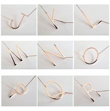 Load image into Gallery viewer, 925 Sterling Silver Sideways Large Initial Necklace