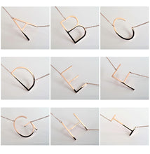 Load image into Gallery viewer, Large Sideways Initial Necklace