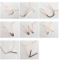 Load image into Gallery viewer, Large Sideways Initial Necklace, Bridesmaids Gift, Wedding Gift