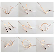 Load image into Gallery viewer, Large Sideways Initial Necklace, Bridesmaids Gift, Wedding Gift