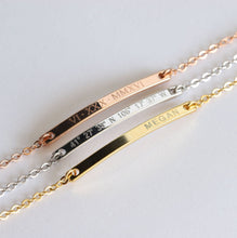 Load image into Gallery viewer, Personalized Bar Bracelet for Women, Friendship Custom Bracelet