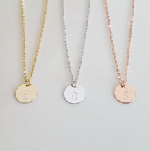 Load image into Gallery viewer, Custom Initial Disc Necklace