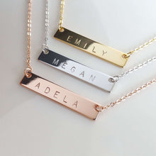 Load image into Gallery viewer, Gold bar necklace
