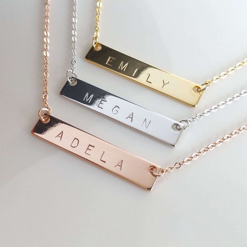 Gold bar necklace