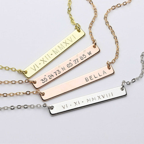 Personalized Bar Name Necklace