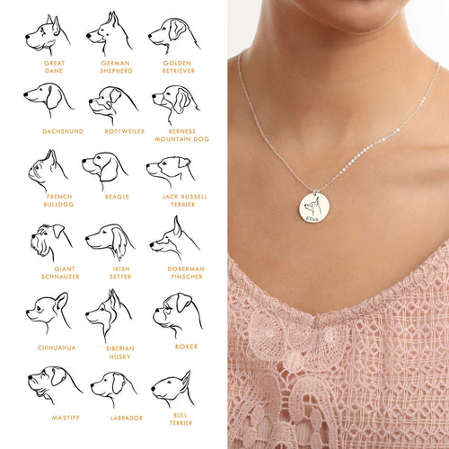 Dog portrait necklace