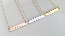 Load image into Gallery viewer, Custom Bar Name Necklace for Women, Personalized Bar Necklace
