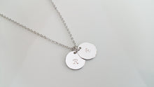 Load image into Gallery viewer, Personalized Coin Initial Necklace, Birthday Gift
