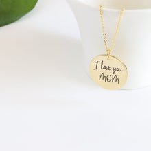 Load image into Gallery viewer, Actual Handwriting Necklace, Handwriting Necklace, Custom Handwriting Jewelry
