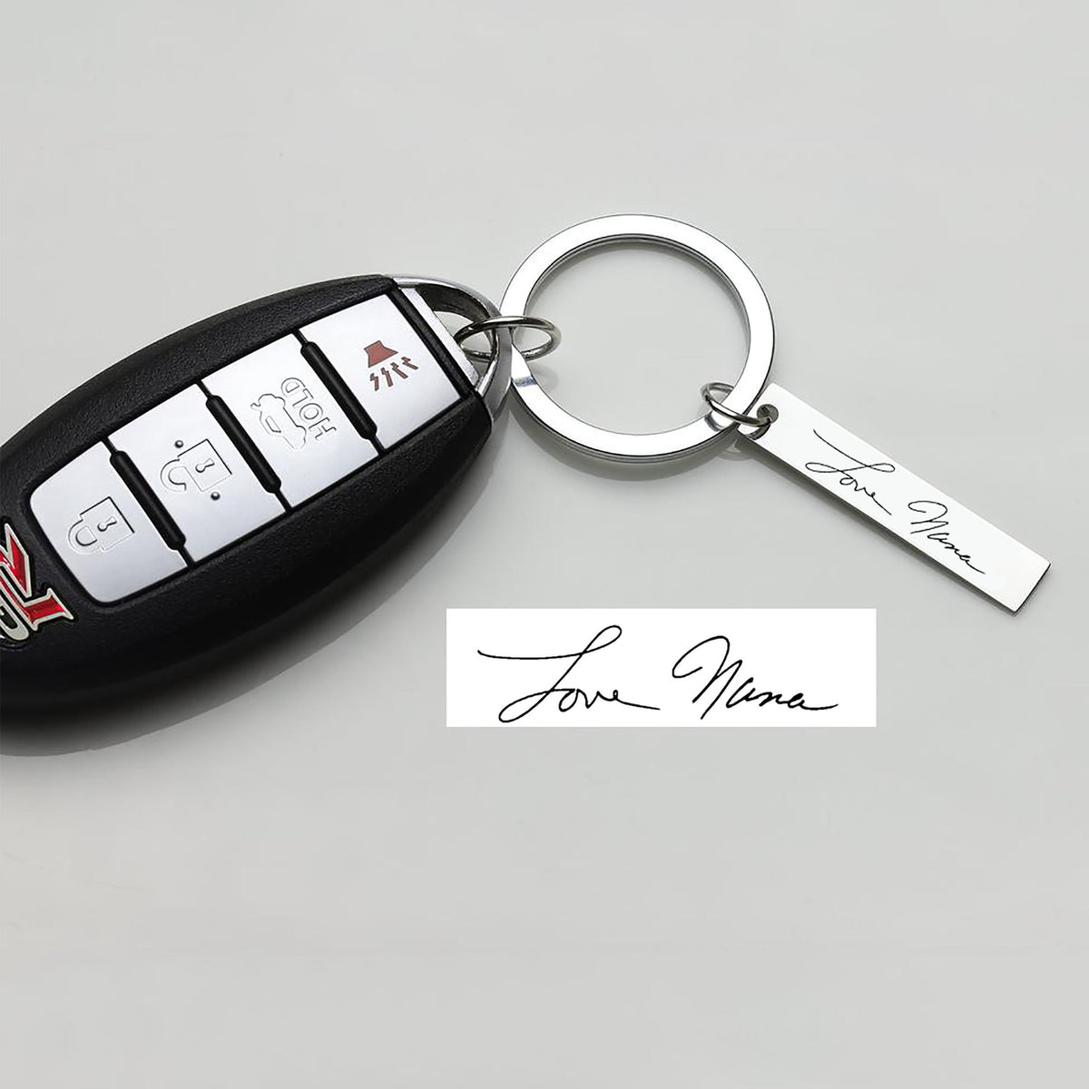 Actual Handwriting Keychain, Memorial Gift – Jewelryhills